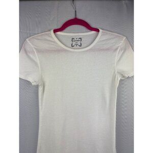 Old Navy White T-Shirt Medium 100% Cotton Womens Crew Neck Made In El Salvador